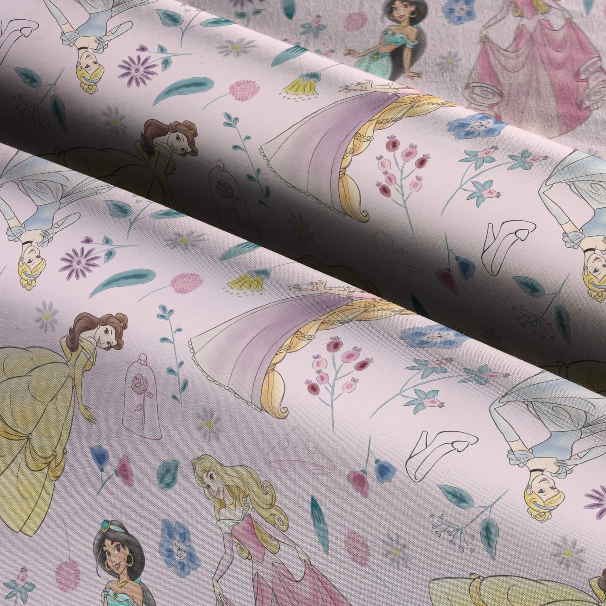 Disney Princess Adventure Awaits Cotton Fabric